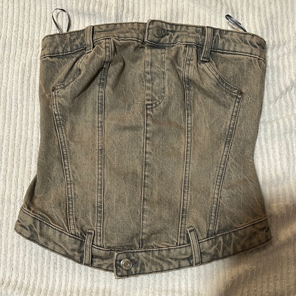 Denim Corset Top